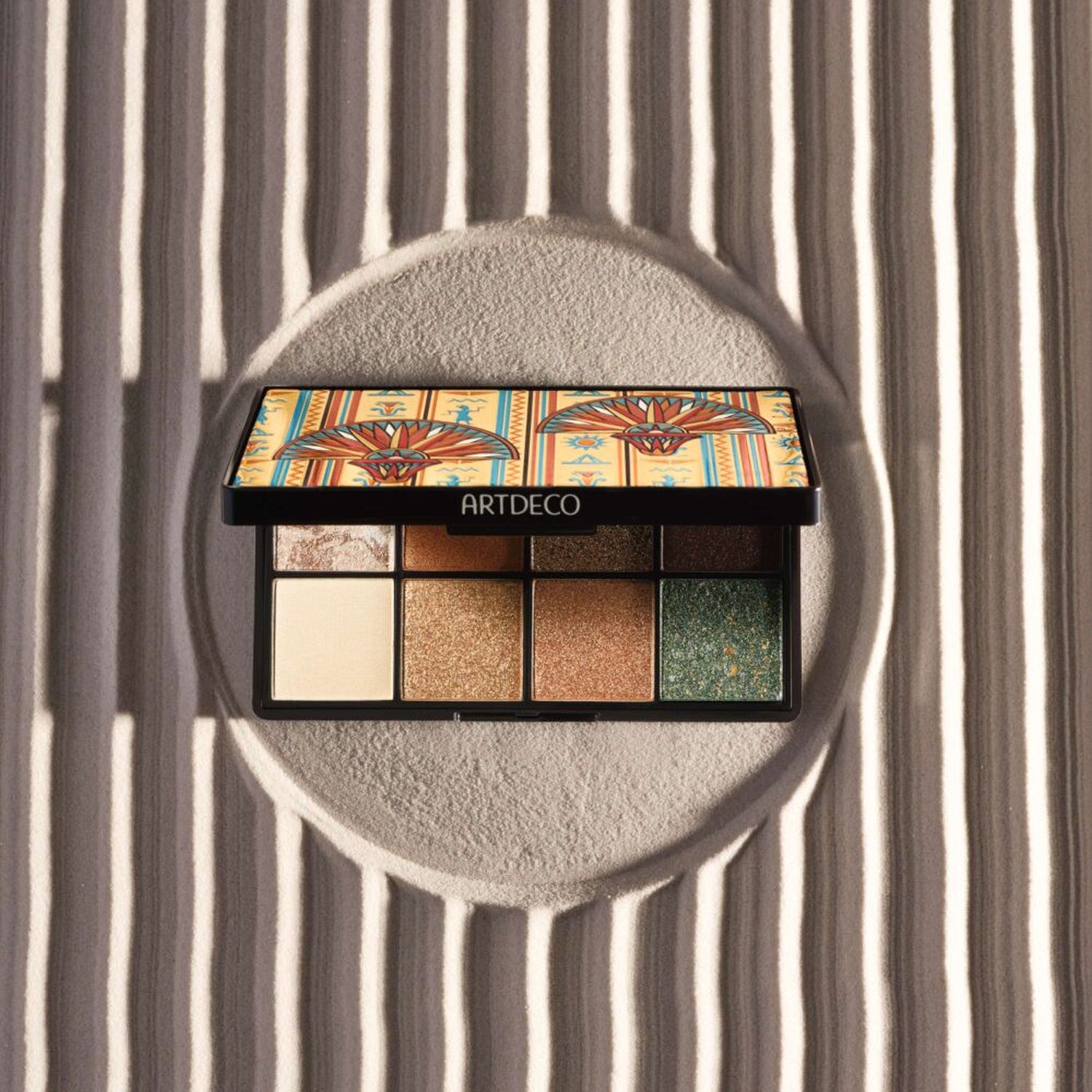Palette with eight eyeshadows in a limited-edition Egyptian