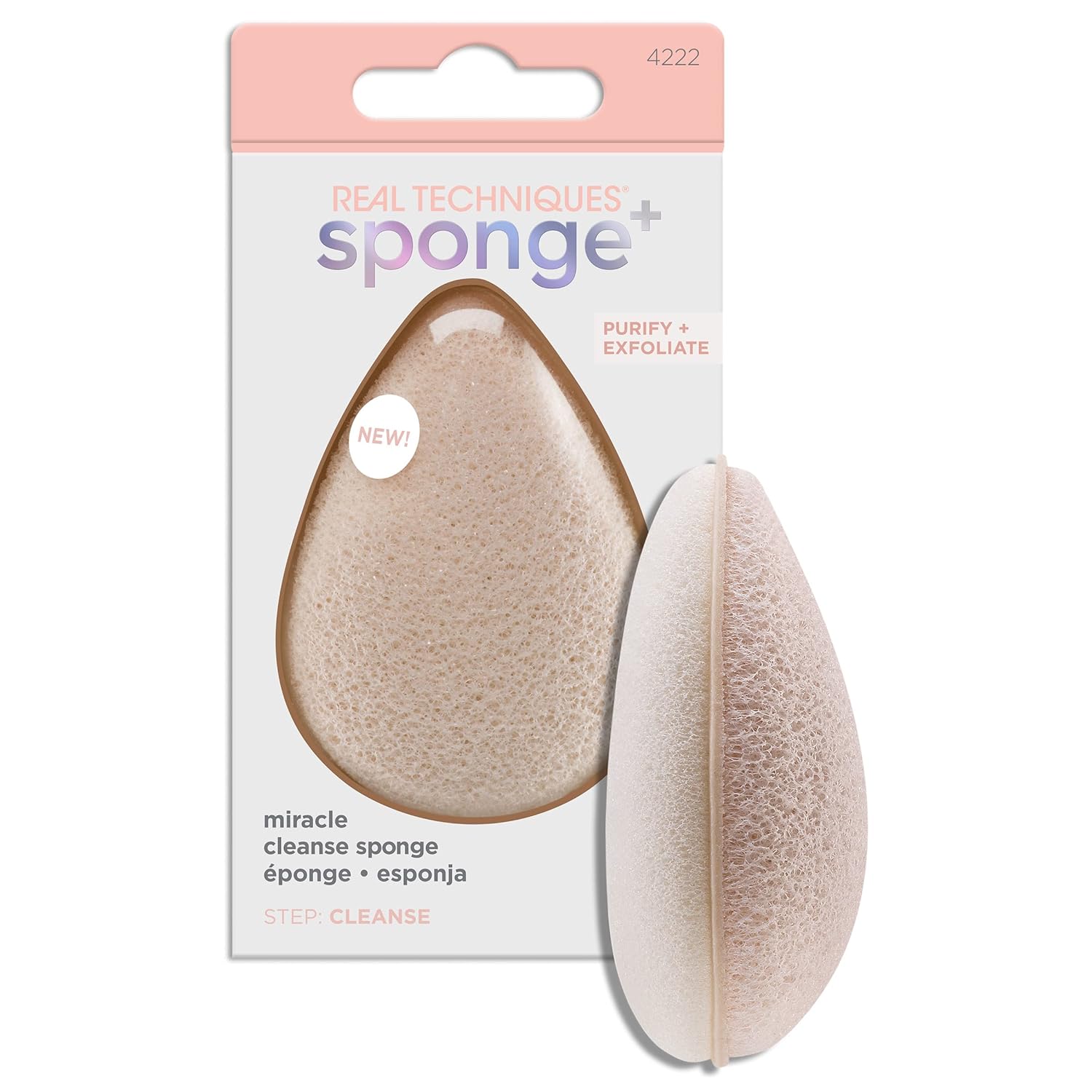 Real Techniques Miracle Cleansing Sponge, Sponge , Skincare Facial Cleansing
